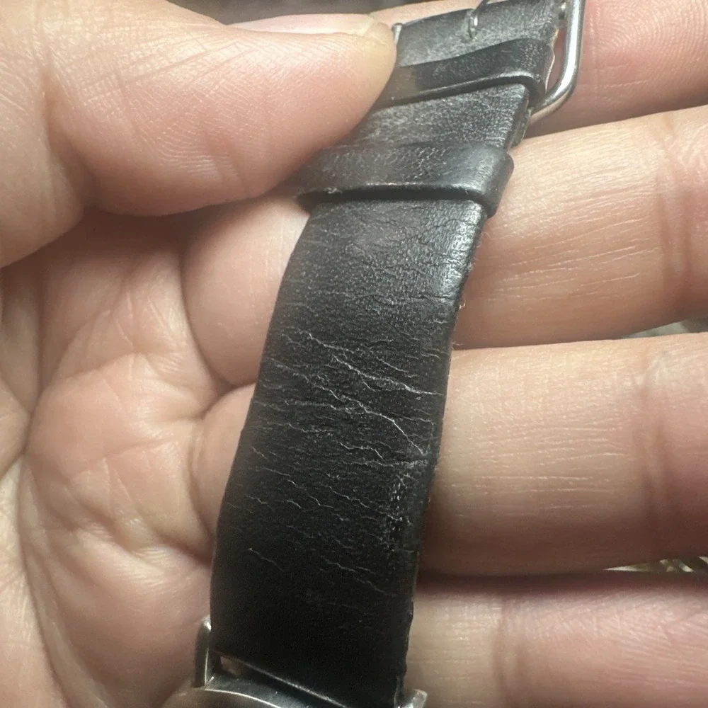 A.B.ART Mens Watch Swiss Made Black 35mm Quartz Rare -‎ Not working For Repair